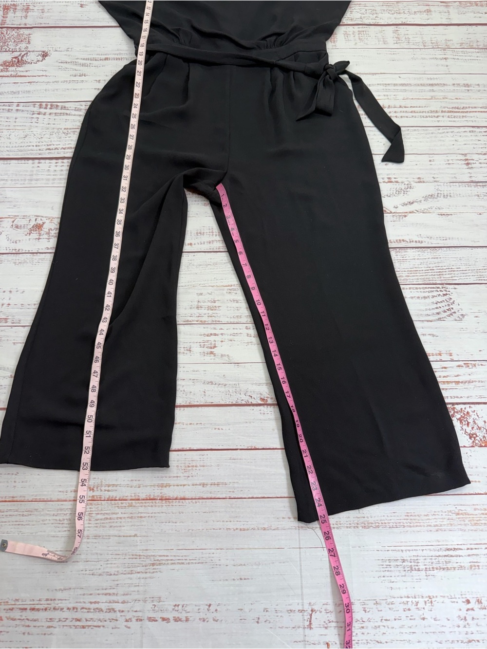Eliza J Women's Size 14 Black Cap Sleeve Wide Leg Jumpsuit - Picture 11 of 16